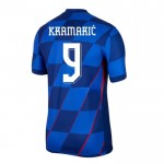 Günstige Fußballtrikots Kroatien Kramaric 9 Auswärtstrikot EURO 2024 Kurzarm